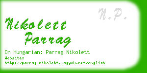 nikolett parrag business card